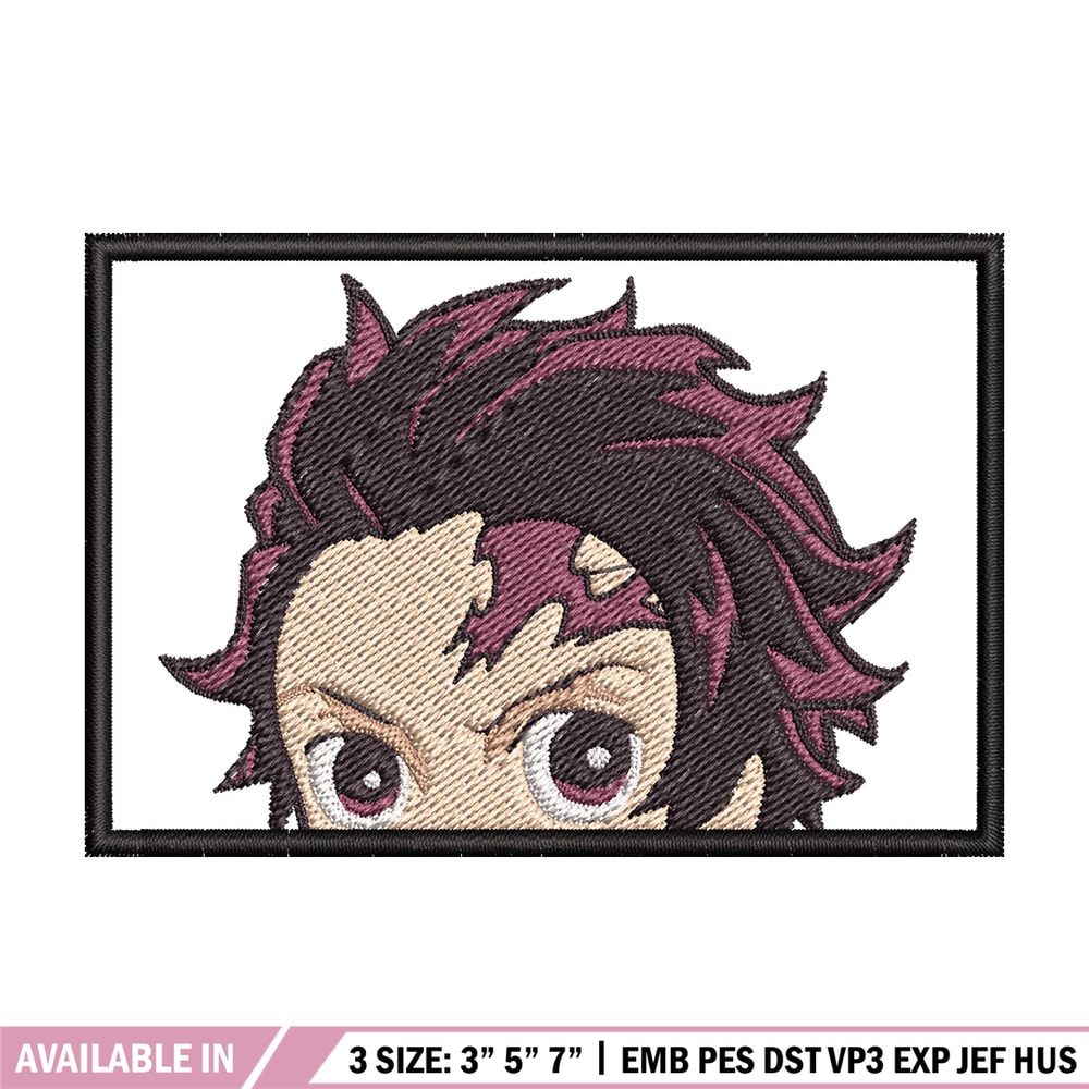 Tanjiro face embroidery design, Tanjiro embroidery, Anime design, Embroidery shirt, Embroidery file,Digital download.jpg