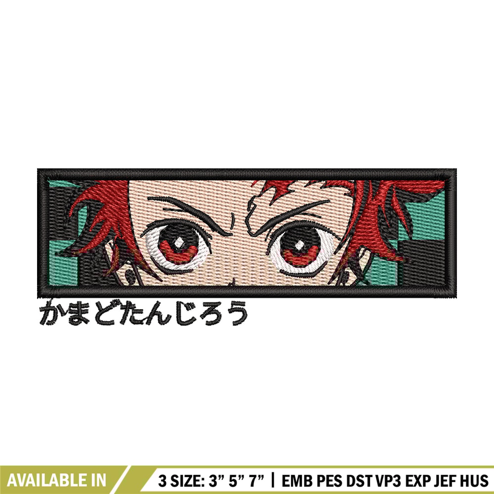 Tanjiro eyes box embroidery design, Tanjiro embroidery, Anime design, Embroidery shirt, Embroidery file,Digital download.jpg