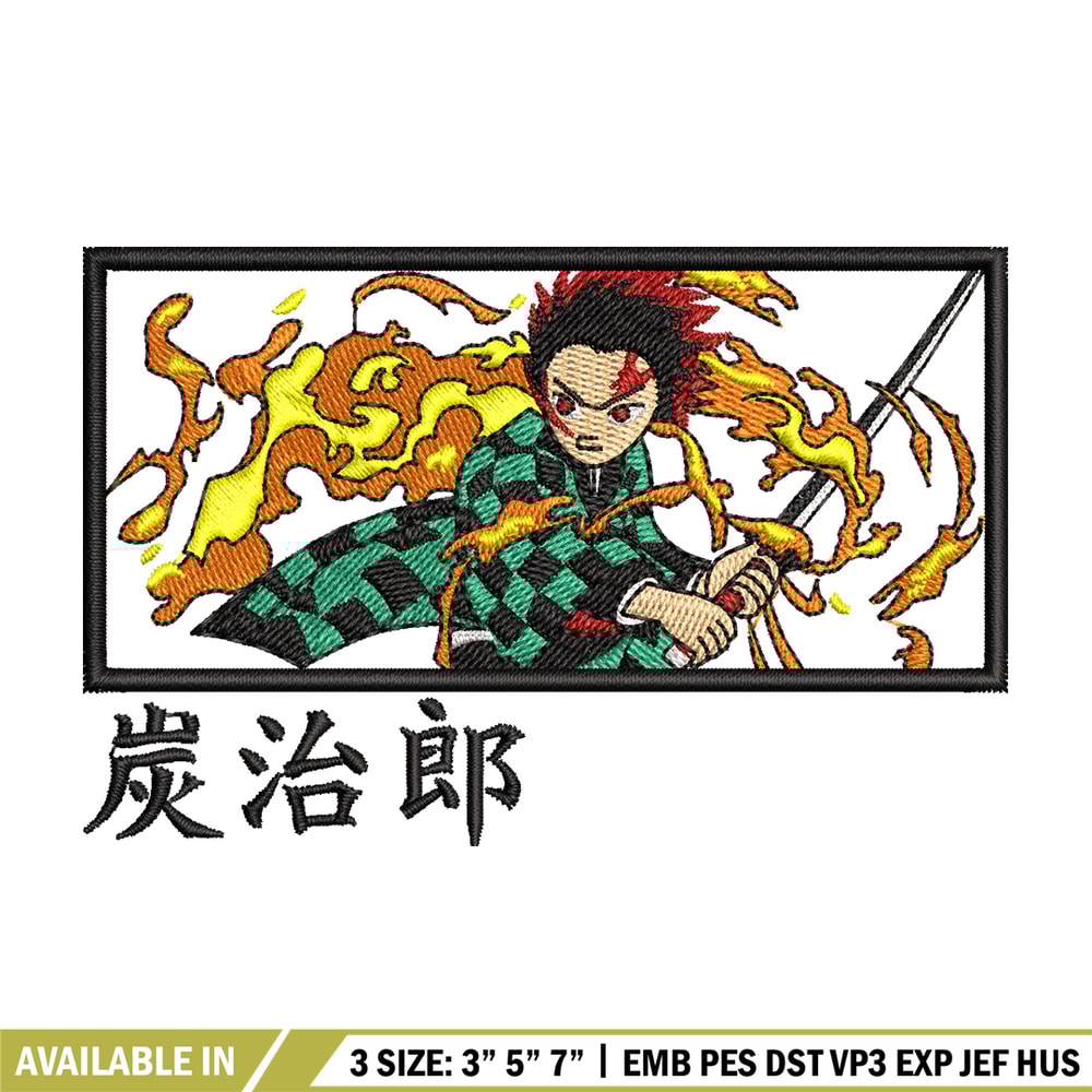 Tanjiro fire box embroidery design, Tanjiro embroidery, Anime design, Embroidery shirt, Embroidery file,Digital download.jpg