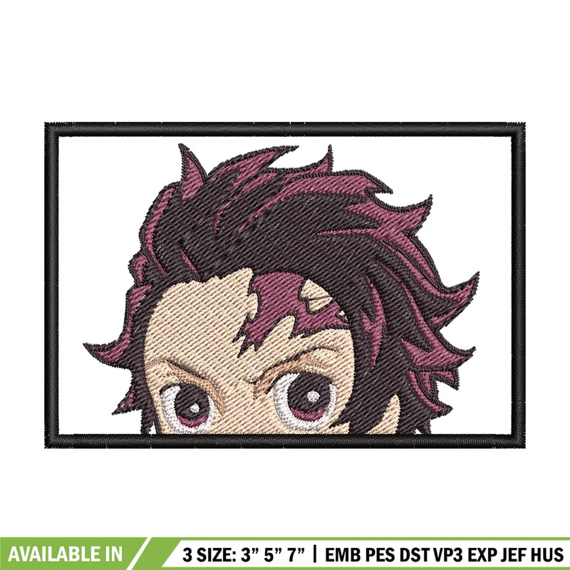 Tanjiro face embroidery design, Tanjiro embroidery, Anime design, Embroidery shirt, Embroidery file,Digital download.jpg