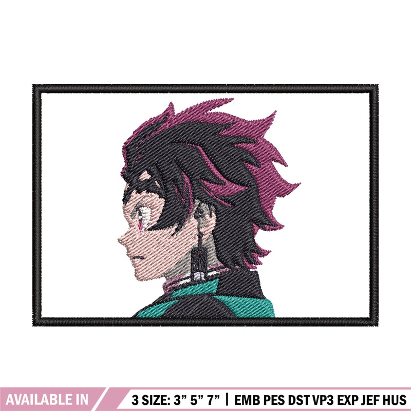 Tanjiro head embroidery design, Tanjiro embroidery, Anime design, Embroidery shirt, Embroidery file,Digital download.jpg