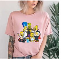 the simpsons family treehouse of horror halloween t-shirt, homer marge bart lisa maggie simpson shirt, disneyland family