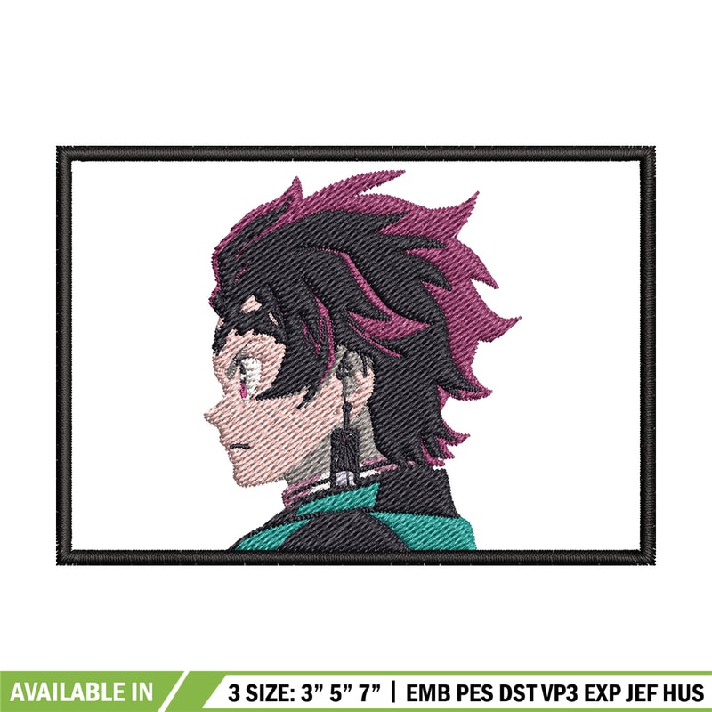 Tanjiro head embroidery design, Tanjiro embroidery, Anime design, Embroidery shirt, Embroidery file,Digital download.jpg