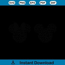 Leopard, Mickey Minnie Mouse Ears Bow, Vacation Trip, Animal Kingdom, Svg and Png Formats, Cut, Cricut, Silhouette, Inst