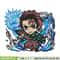 Tanjiro water breathing dragon chibi embroidery design, Kimetsu no Yaiba embroidery, anime design, Digital download.jpg