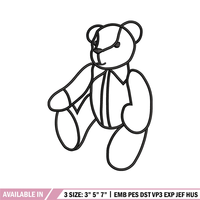 Teddy bear embroidery design, Teddy embroidery, Emb design, Embroidery shirt, Embroidery file, Digital download.jpg