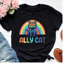 Lgbtq Shirt, Ally Cat Shirt, Pride Ally Shirt, Lgbtq Support, Pride Month Shirt