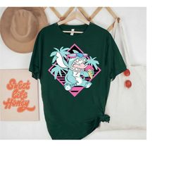 disney lilo & stitch ice cream retro 90s beach shirt, stitch shirt, disneyland trip family matching outfits, magic kingd