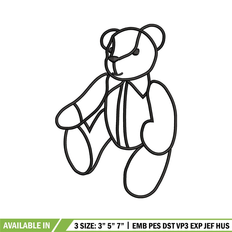 Teddy bear embroidery design, Teddy embroidery, Emb design, Embroidery shirt, Embroidery file, Digital download.jpg