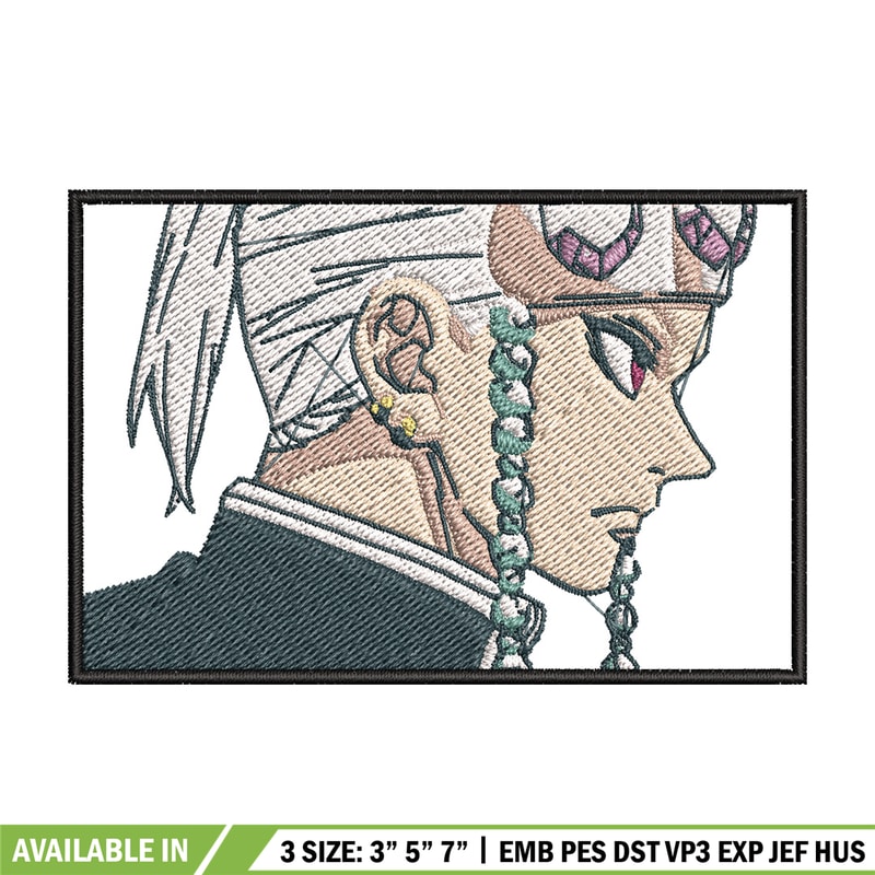 Tengen face embroidery design, Tengen embroidery, Anime design, Embroidery shirt, Embroidery file, Digital download.jpg