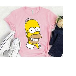 the simpsons homer simpson big face t-shirt, the simpsons family tee, simpson birthday, disneyland family matching outfi
