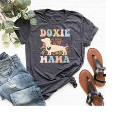 Doxie Mama Dachshund Shirt, Dachshund Flower Mom Shirt, Mother's Day Shirt,  Dachshund Gift, Dog Lover Dog Lover