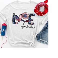 usa grandma shirt, love grandma life with grandkids shirt, patriotic grandma shirt, mother's day shirt