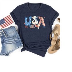 USA Flag Shirt, 4th of July Shirt, America Patriotic Shirt, Independence Day Shirt