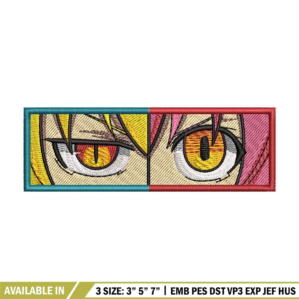 Tohru eyes embroidery design, Dragon maid embroidery, Anime design, Embroidery shirt, Embroidery file,Digital download.jpg