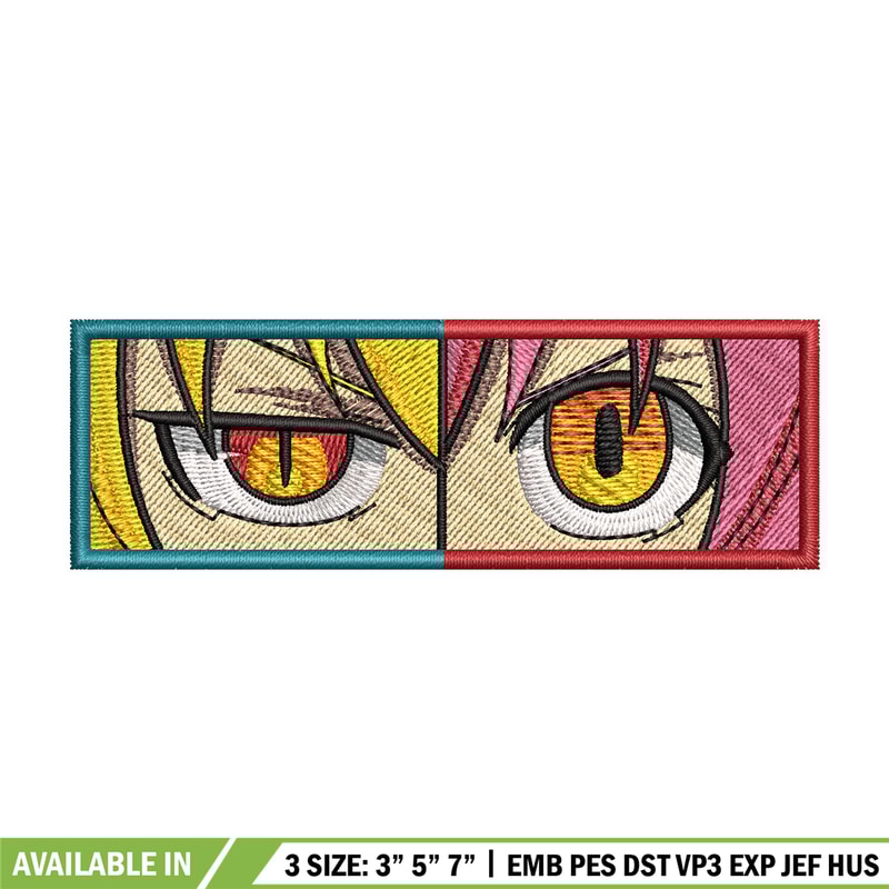 Tohru eyes embroidery design, Dragon maid embroidery, Anime design, Embroidery shirt, Embroidery file,Digital download.jpg