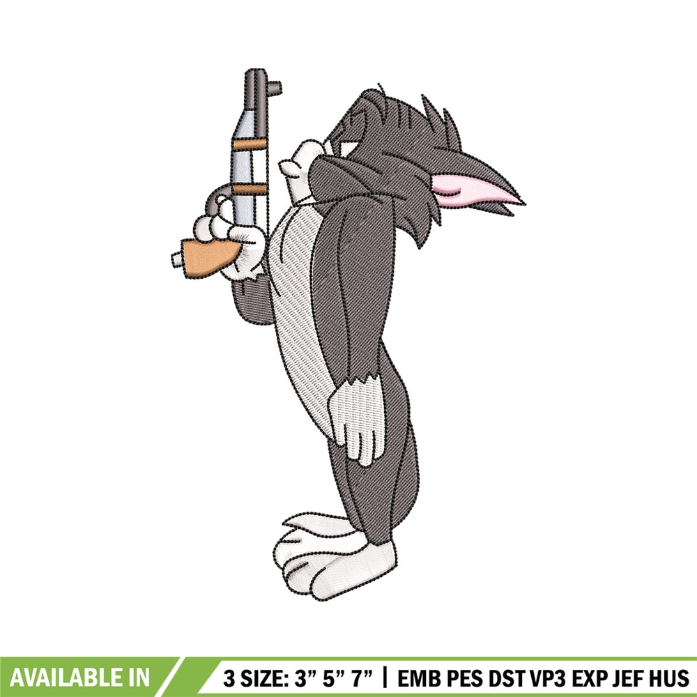 Tom gun embroidery design, Tom and jerry embroidery, Emb design, Embroidery shirt, Embroidery file, Digital download.jpg