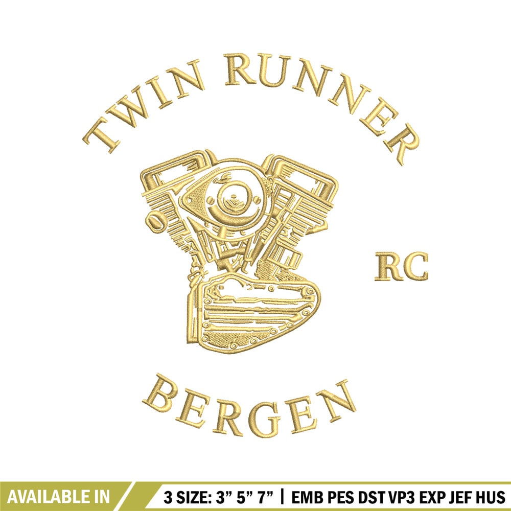 Twin runner logo embroidery design, Twin runner logo embroidery, Embroidery shirt, logo design, Instant download.jpg