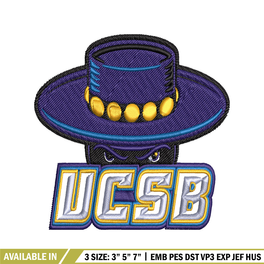 UCSB Gauchos embroidery design, UCSB Gauchos embroidery, logo Sport, Sport embroidery, NCAA embroidery..jpg