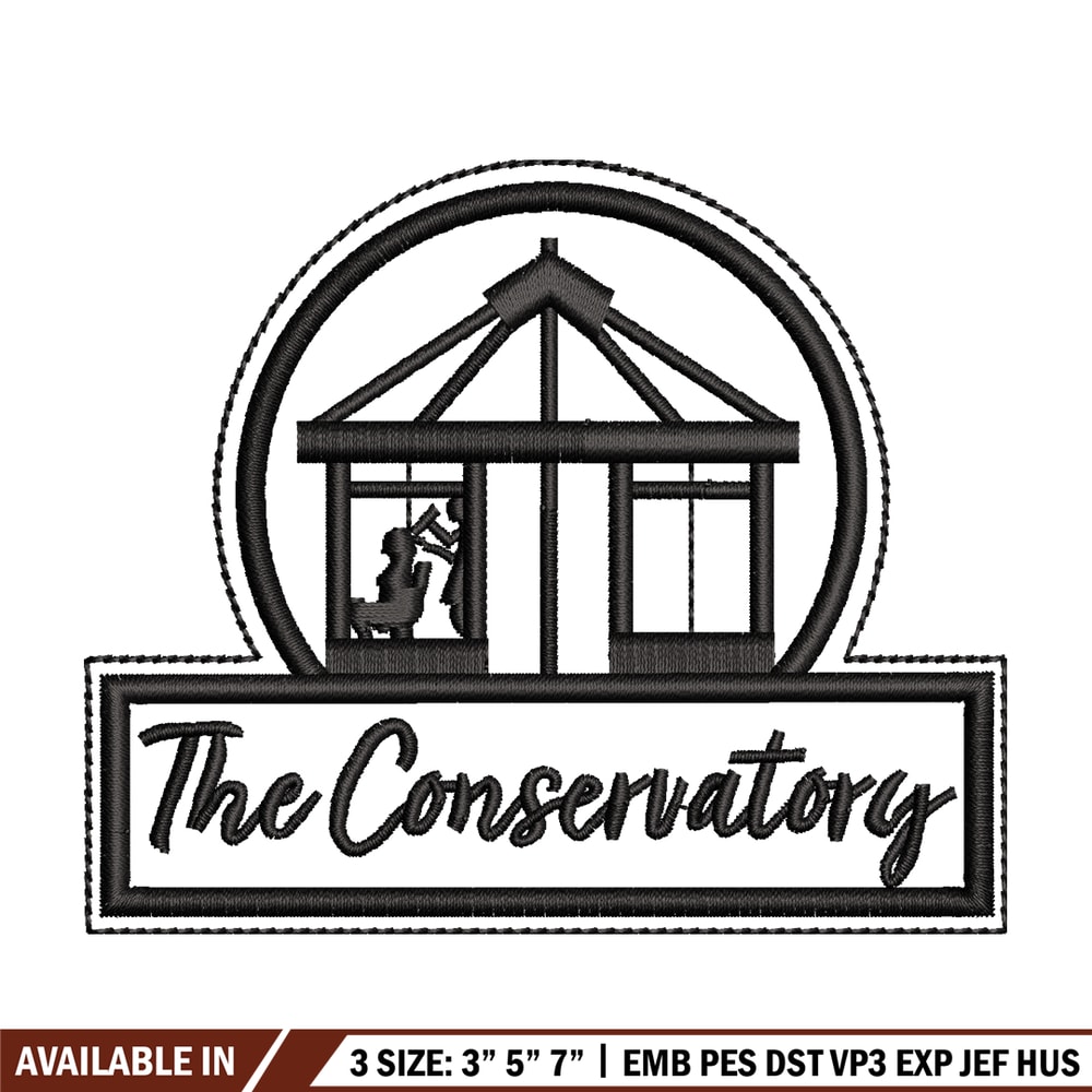 The Conservatory logo embroidery design, logo embroidery, logo design, logo shirt, Embroidery shirt, Instant download.jpg