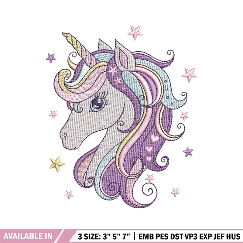 Unicorn cartoon embroidery design, Unicorn cartoon embroidery, logo design, Embroidery shirt, Instant download.jpg