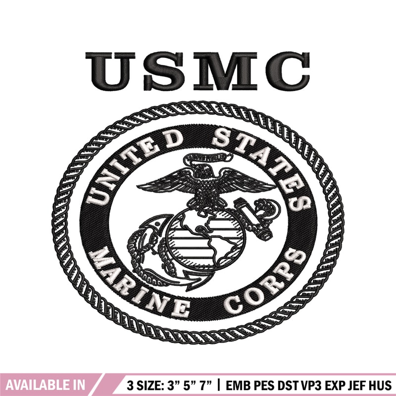 United States Marine Corps embroidery design, logo embroidery, logo design, embroidery file, Digital download..jpg