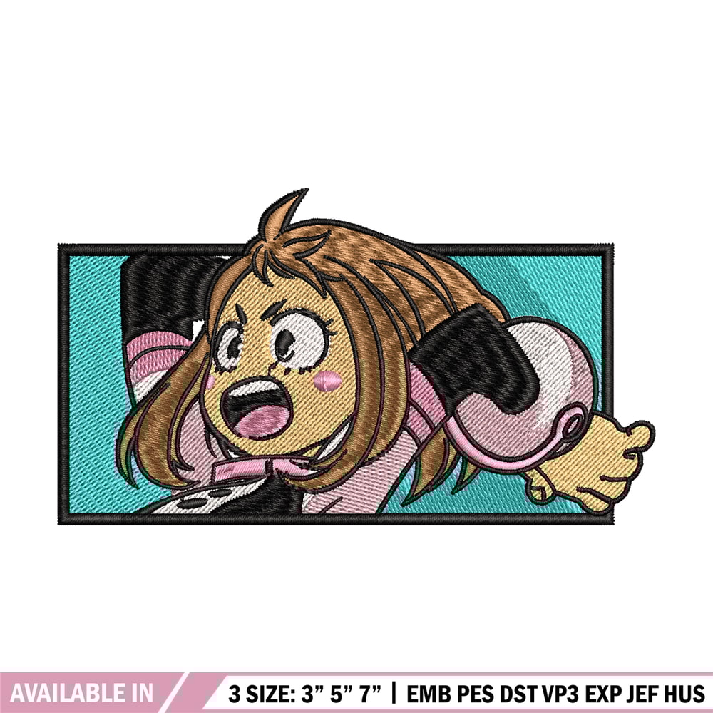 Uraraka Ochako embroidery design, My hero academia embroidery, Logo design, anime design, anime shirt, Digital download.jpg