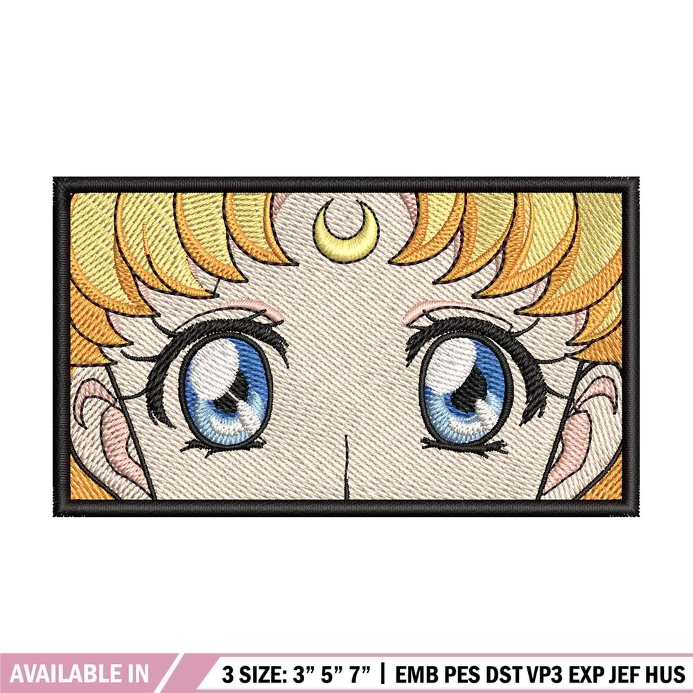 Usagi eyes embroidery design, Sailor moon embroidery, Anime design, Embroidery file, Embroidery shirt, Digital download.jpg
