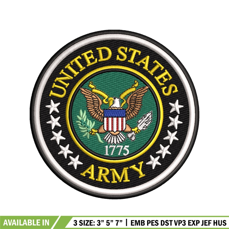 United States Army embroidery design, United States Army embroidery, logo design, embroidery file, Digital download..jpg