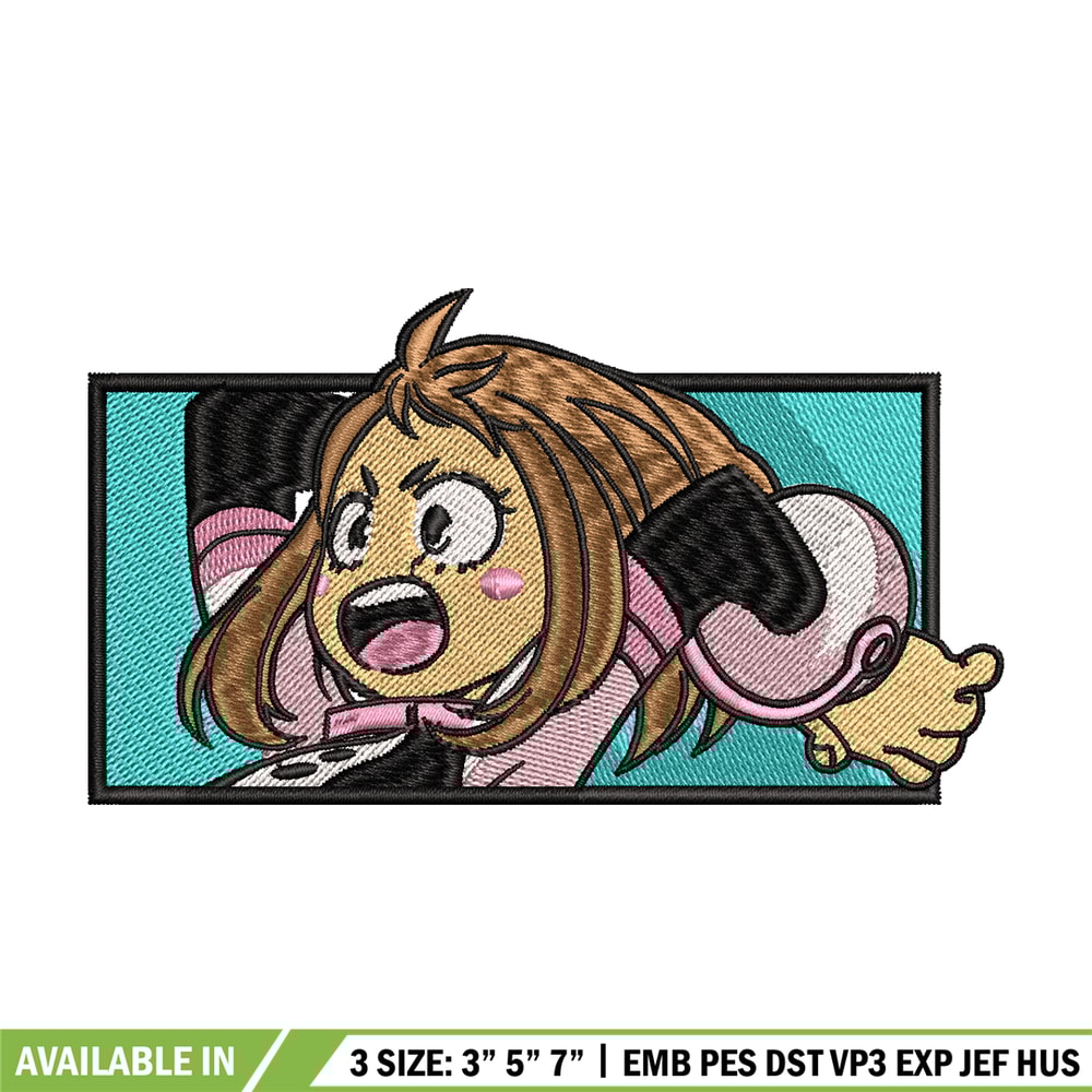 Uraraka Ochako embroidery design, My hero academia embroidery, Logo design, anime design, anime shirt, Digital download.jpg