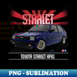 toyota starlet kp61 blue - modern sublimation png file - unleash your creativity