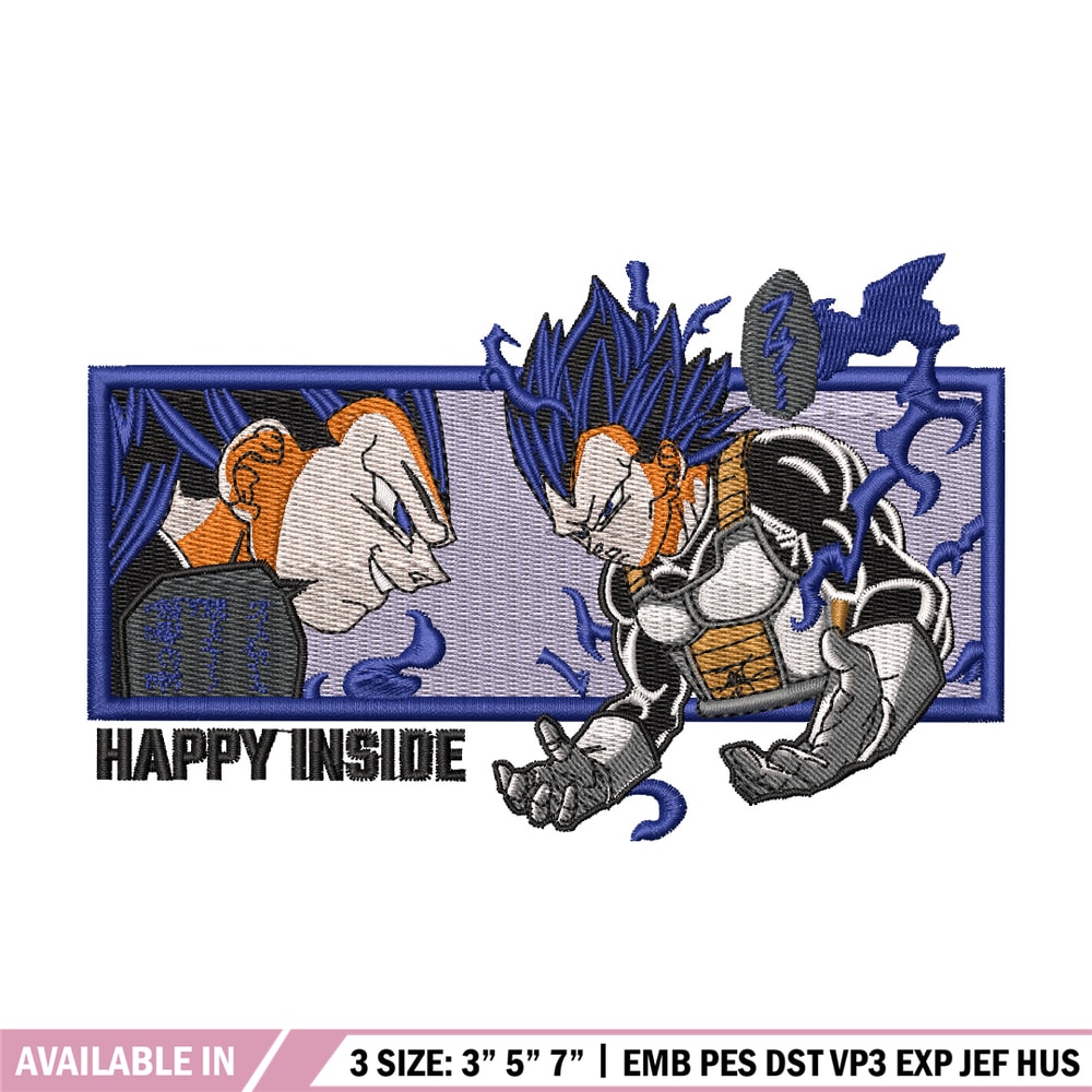 Vegeta ego embroidery design, Dragonball embroidery, Anime design, Embroidery shirt, Embroidery file, Digital download.jpg