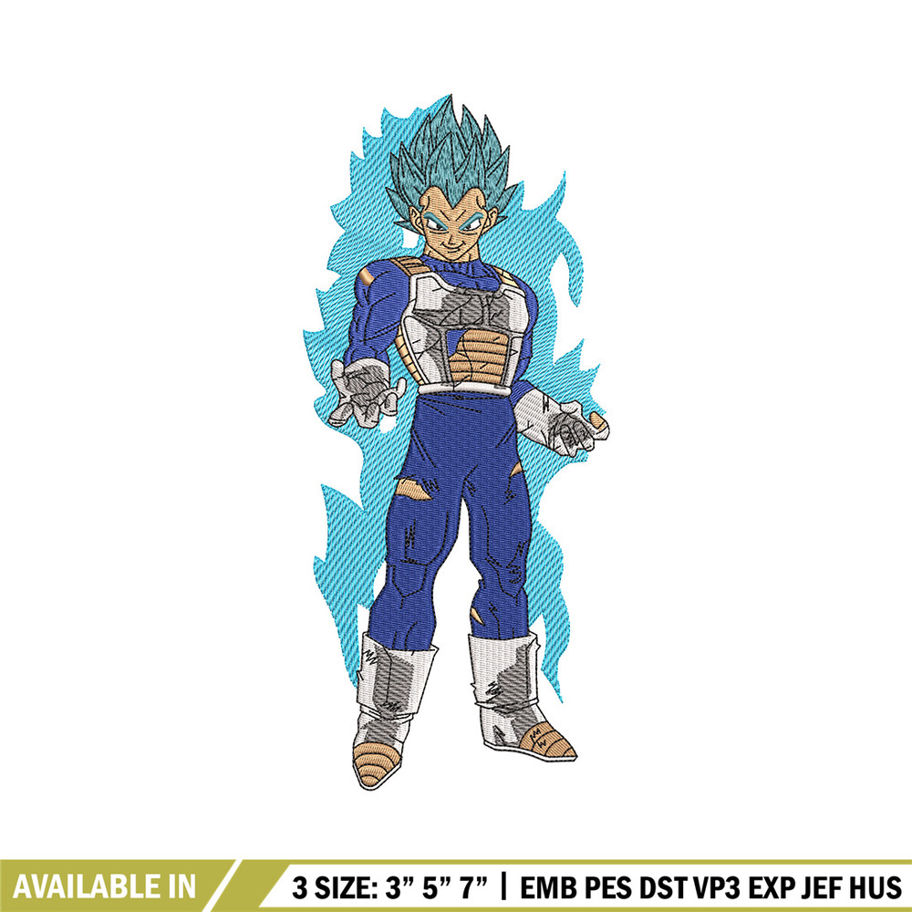 Vegeta blue embroidery design, Dragonball embroidery, Embroidery file, Embroidery shirt, Emb design, Digital download.jpg