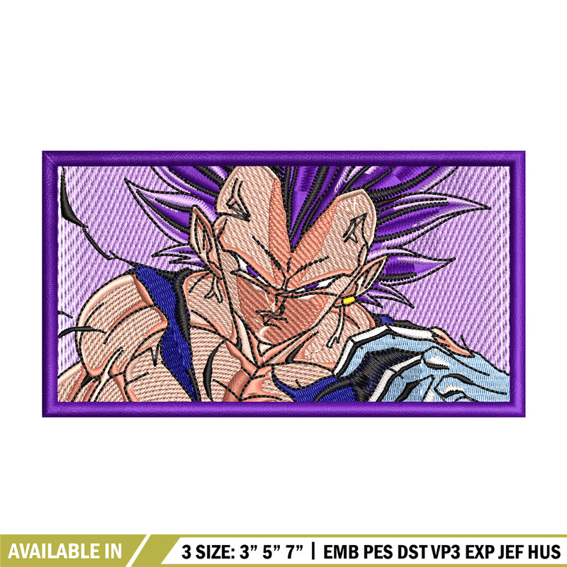 Vegeta ego box embroidery design, Dragonball embroidery, Anime design, Embroidery shirt,Embroidery file,Digital download.jpg