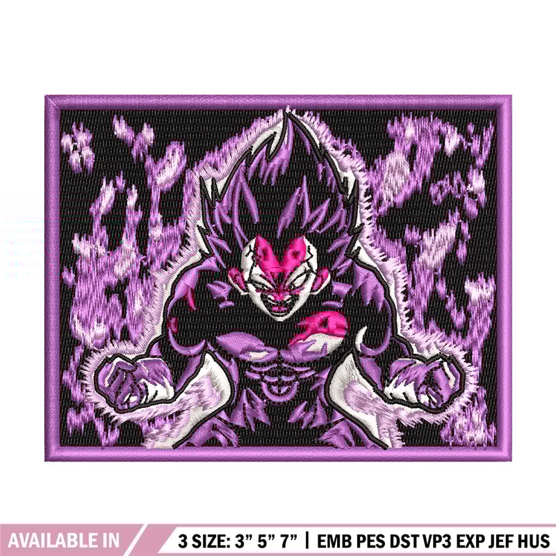 Vegeta ultra embroidery design, Dragonball embroidery, Nike design, Embroidery shirt, Embroidery file, Digital download.jpg