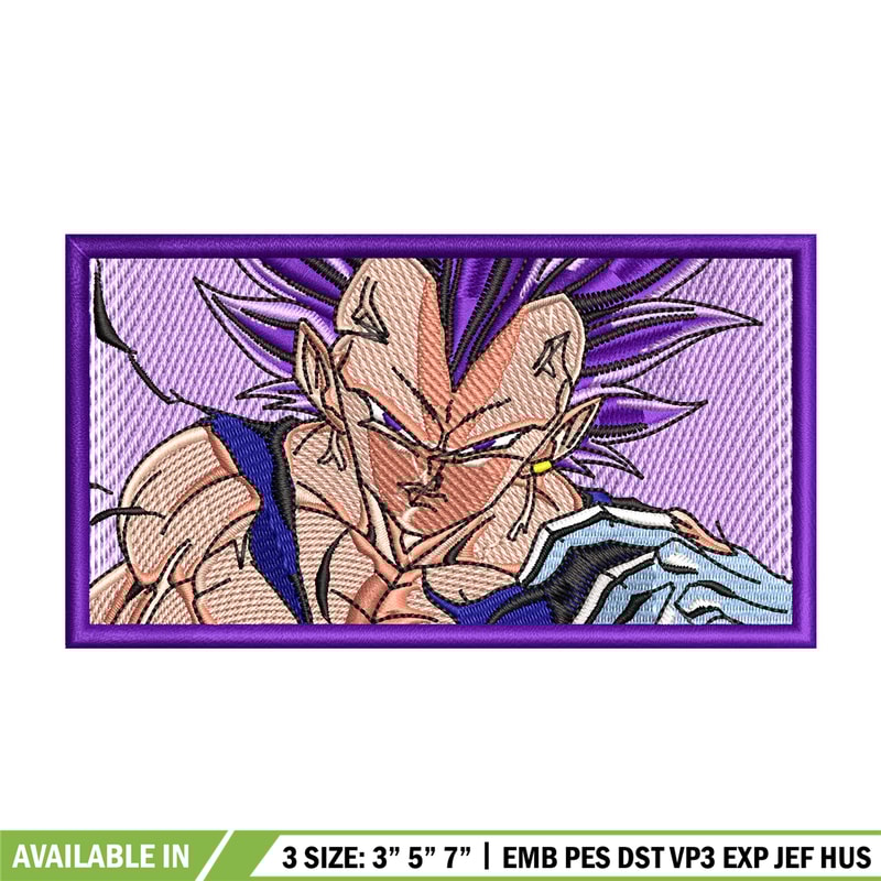 Vegeta ego box embroidery design, Dragonball embroidery, Anime design, Embroidery shirt,Embroidery file,Digital download.jpg