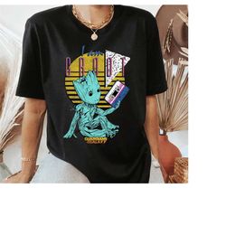 marvel guardians of the galaxy vol 3 baby groot retro 90s t-shirt, marvel family party gift 2023, for marvel fan, marvel