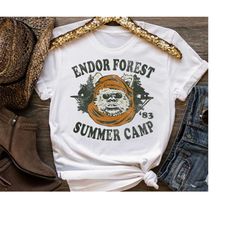 star wars endor summer camp '83 head shot portrait t-shirt , galaxy's edge trip tee, disneyland galaxy's edge trip swea