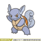 Wartortle embroidery design, Pokemon embroidery, Anime design, Embroidery shirt, Embroidery file, Digital download.jpg