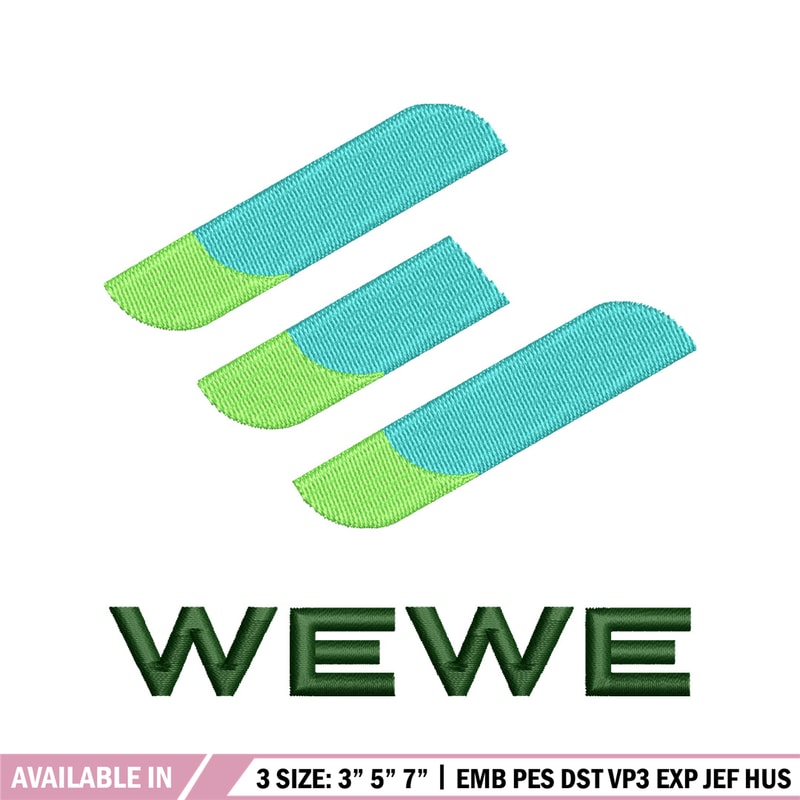 Wewe logo embroidery design, Wewe logo embroidery, logo design, Logo shirt, embroidery file, Digital download.jpg