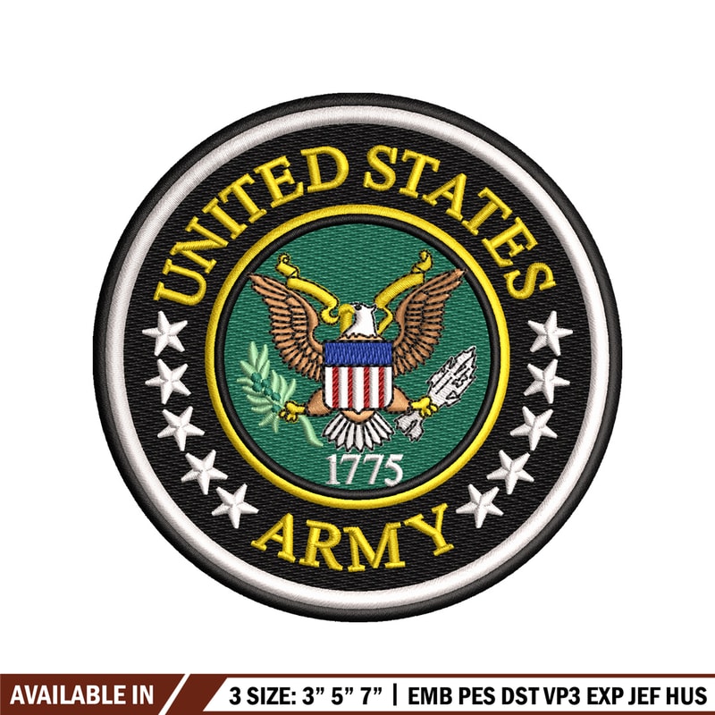 United States Army embroidery design, United States Army embroidery, logo design, embroidery file, Digital download..jpg