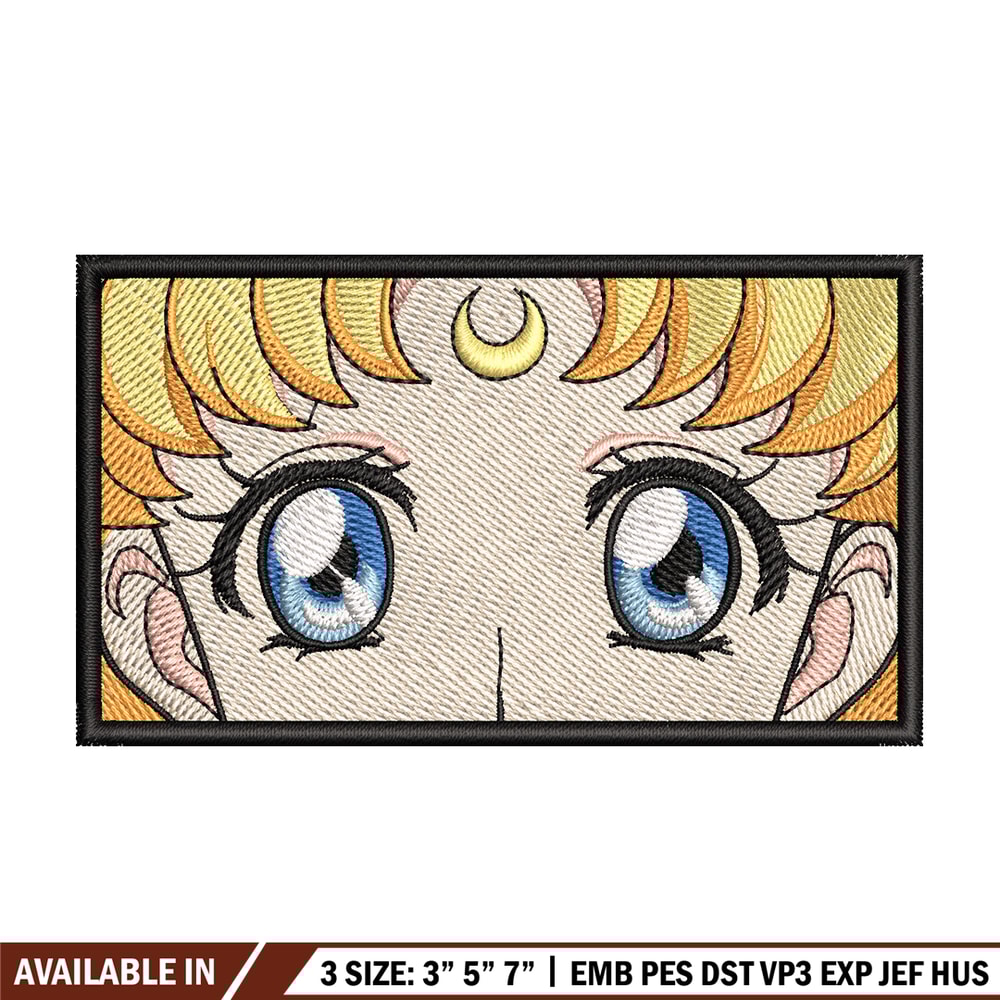 Usagi eyes embroidery design, Sailor moon embroidery, Anime design, Embroidery file, Embroidery shirt, Digital download.jpg