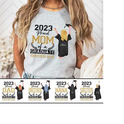 proud family of a graduate shirt, graduation family matching 2023 shirt, graduation 2023 shirt