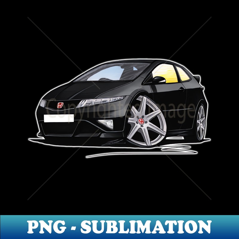 Honda Civic Type-R FN2 Black - Vintage Sublimation PNG Downl | Inspire ...
