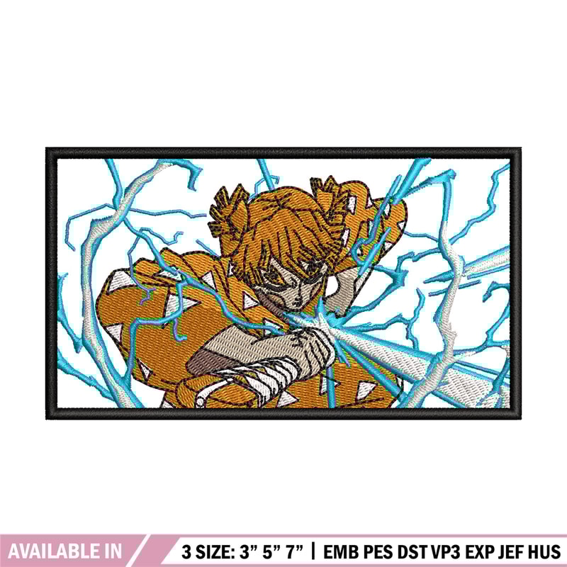 Zenitsu girl embroidery design, Zenitsu embroidery, Anime design, Embroidery shirt, Embroidery file, Digital download.jpg