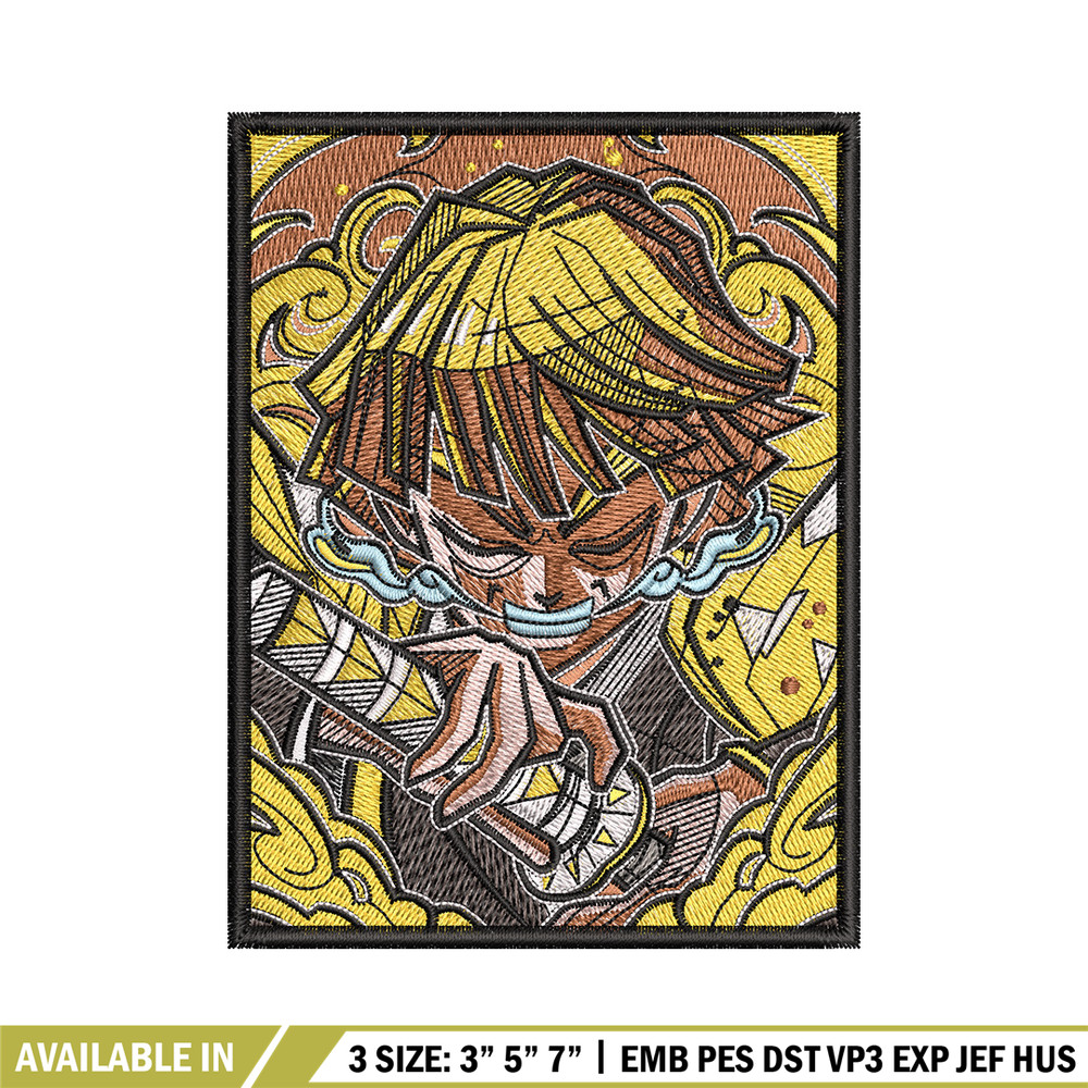 Zenitsu poster embroidery design, Zenitsu embroidery, Anime design, Embroidery shirt, Embroidery file, Digital download.jpg