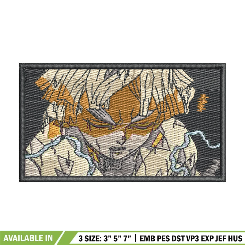 Zenitsu embroidery design, Demon slayer embroidery, Anime design, Embroidery shirt, Embroidery file, Digital download.jpg