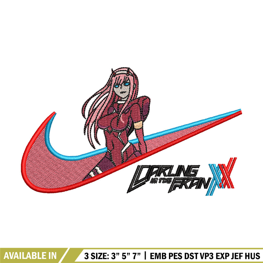 Zero two x nike embroidery design, Zero two embroidery, Nike design, Embroidery shirt, Embroidery file, Digital download.jpg