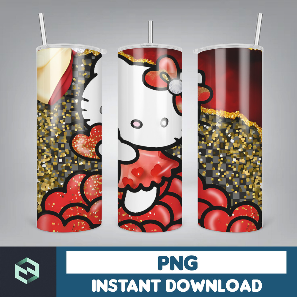 Kitty Coffee Tumbler, Spring Flower Pink Cat PNG, 20oz Straight Skinny Wrap, Cartoon Tumbler, Tumbler Wrap, Full Tumbler Wrap (8).jpg