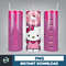 Kitty Coffee Tumbler, Spring Flower Pink Cat PNG, 20oz Straight Skinny Wrap, Cartoon Tumbler, Tumbler Wrap, Full Tumbler Wrap (10).jpg